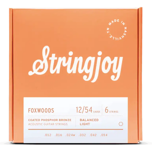 Light Gauge Foxwoods - Coated Phosphor Bronze Acoustic Guitar Strings (12-54)