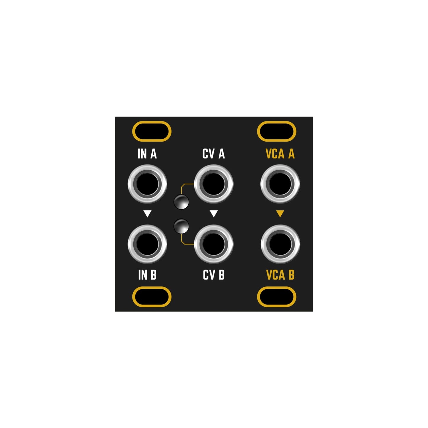 Dual VCA 1U - Black & Gold Panel