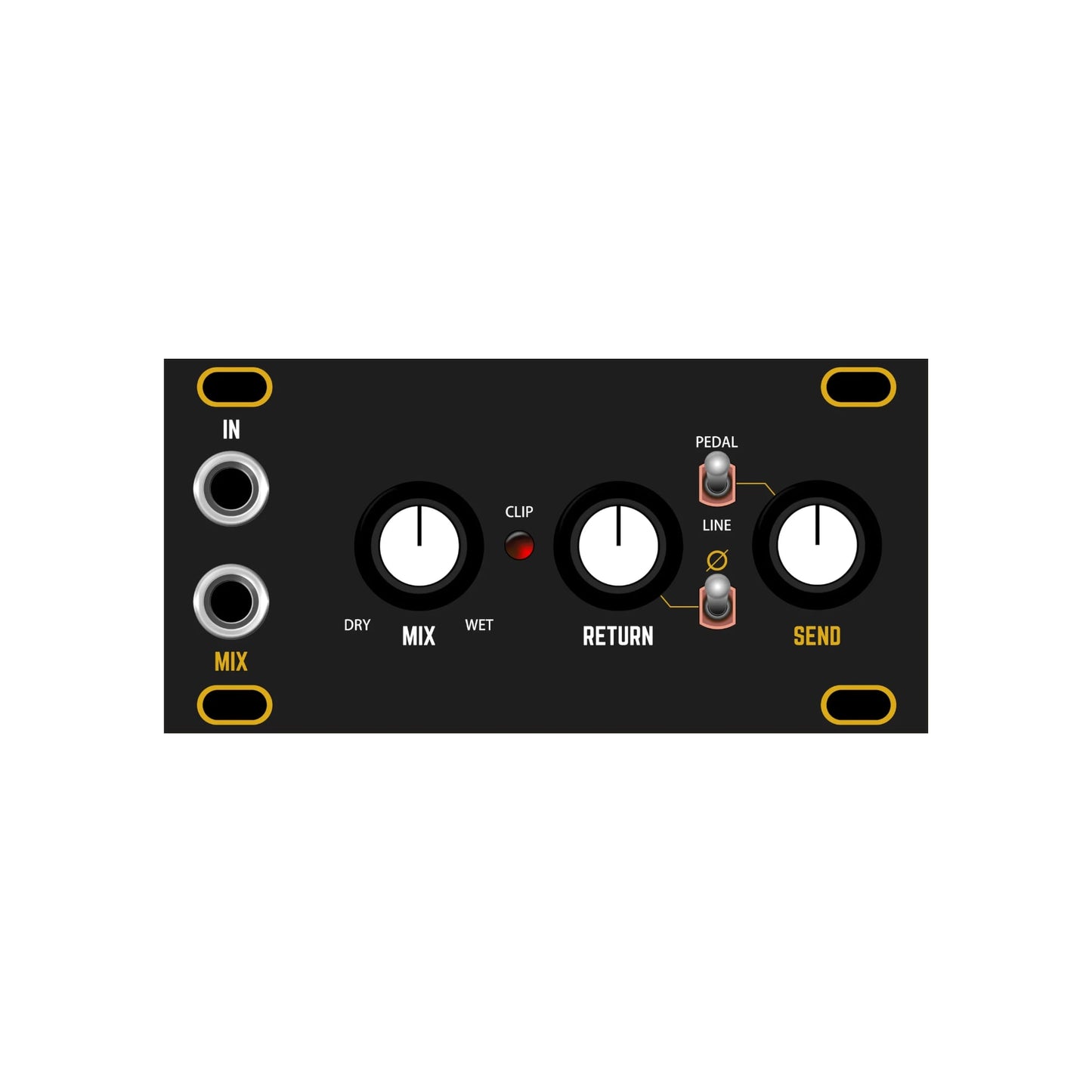 Pedal I/O 1U - Black & Gold Panel