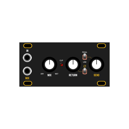Pedal I/O 1U - Black & Gold Panel