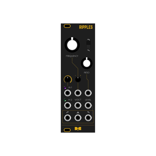 Ripples - Black & Gold Panel