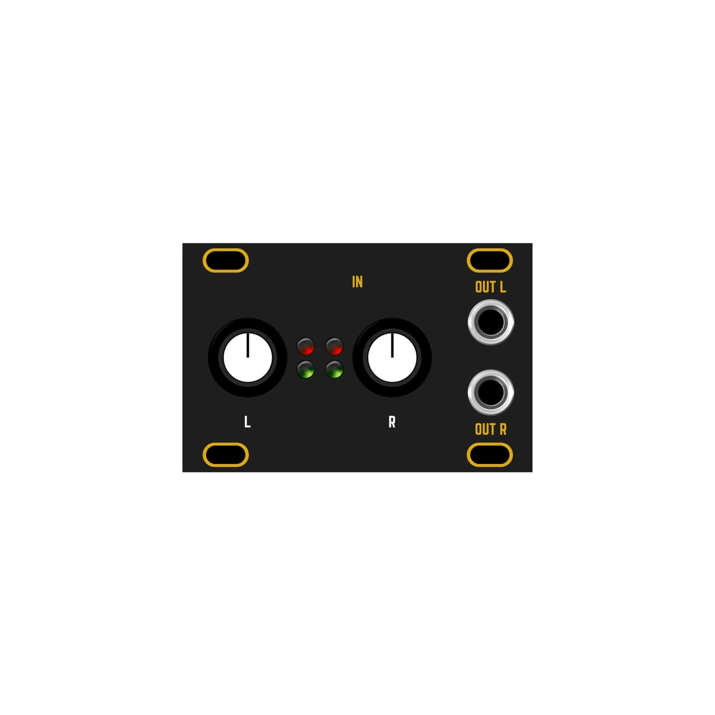 Stereo Line In 1U - Black & Gold Panel