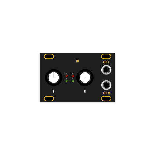 Stereo Line In 1U - Black & Gold Panel