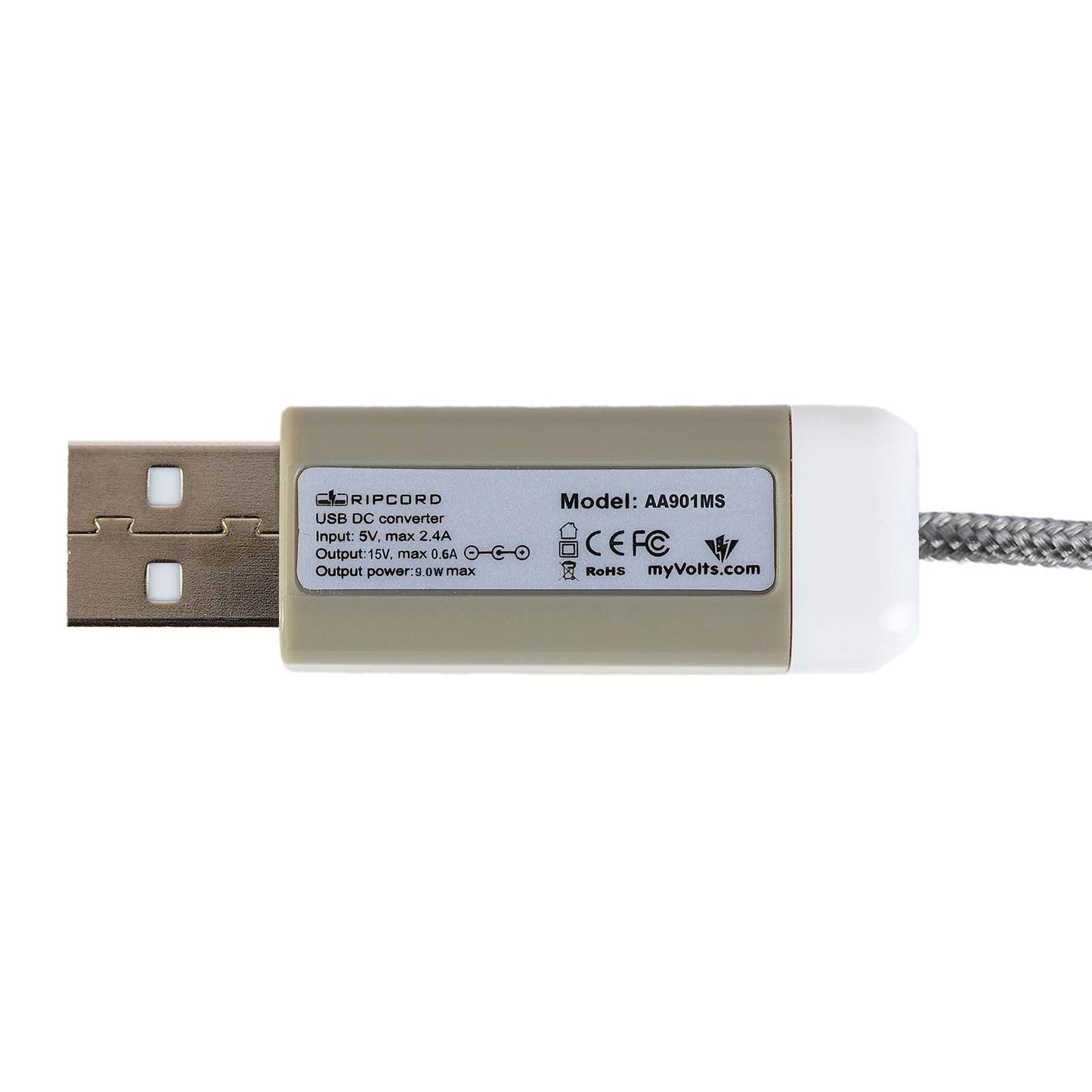 Ripcord USB to 15V DC power cable