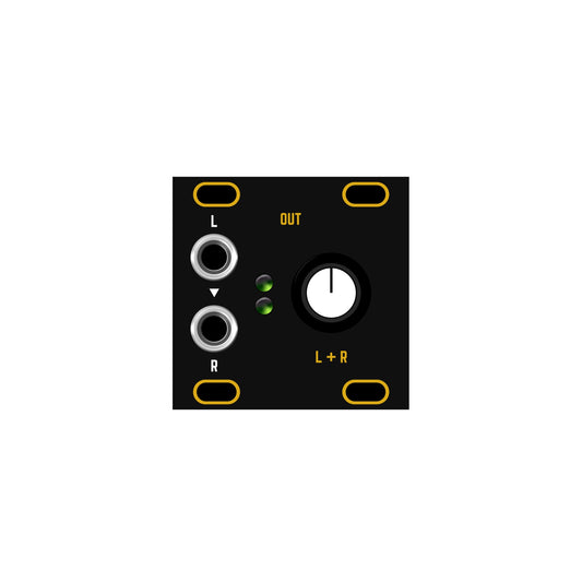 Stereo Line Out 1U - Black & Gold Panel