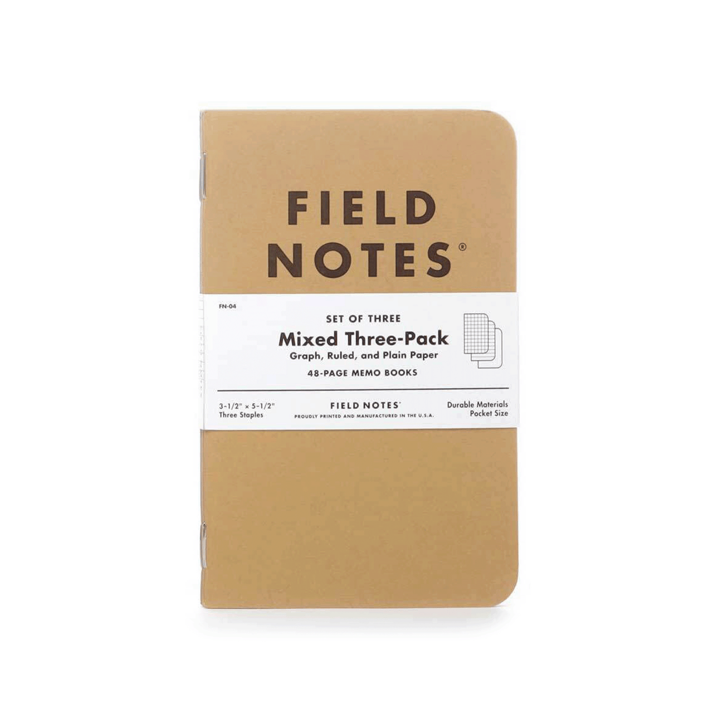 Original Kraft Memo Book: Mixed Paper, 3-Pack