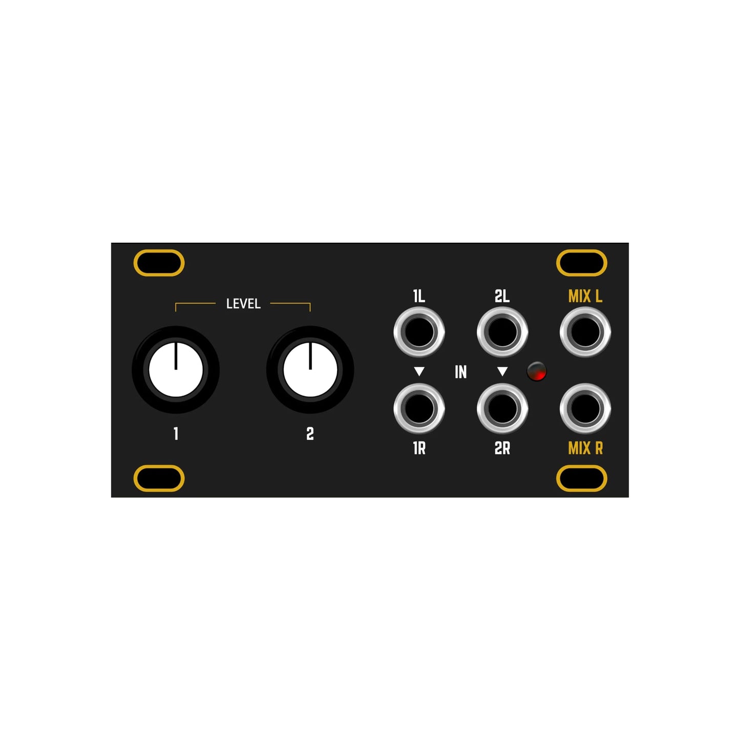 Stereo Mixer 1U - Black & Gold Panel