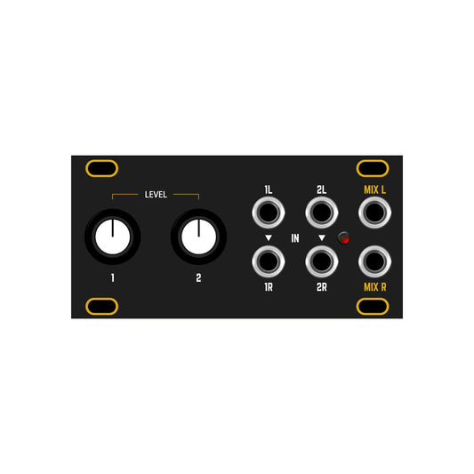 Stereo Mixer 1U - Black & Gold Panel