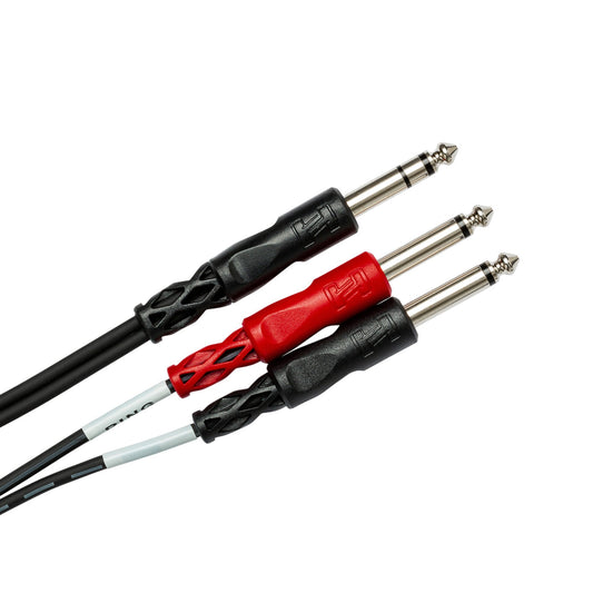 1/4" TRS to Dual 1/4" TS Cable