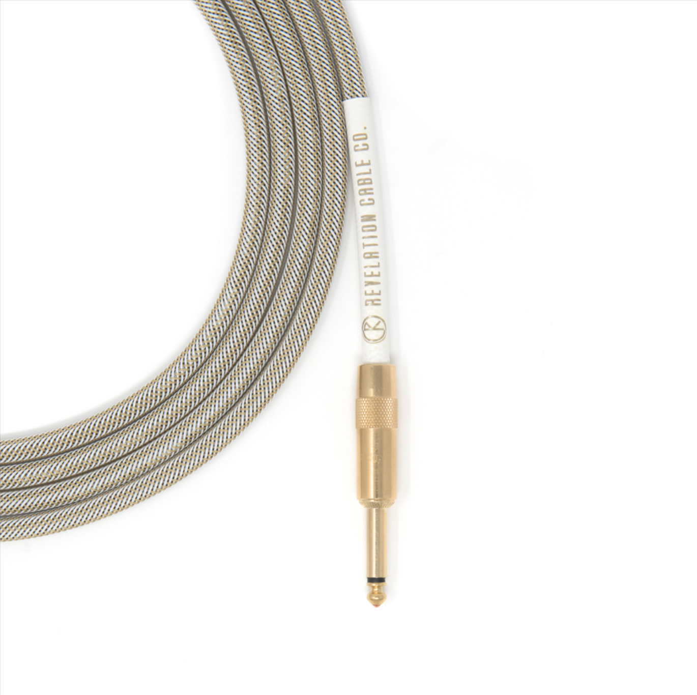 White Gold Tweed Instrument Cable