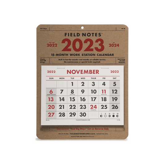 15-Month Work Station Calendar